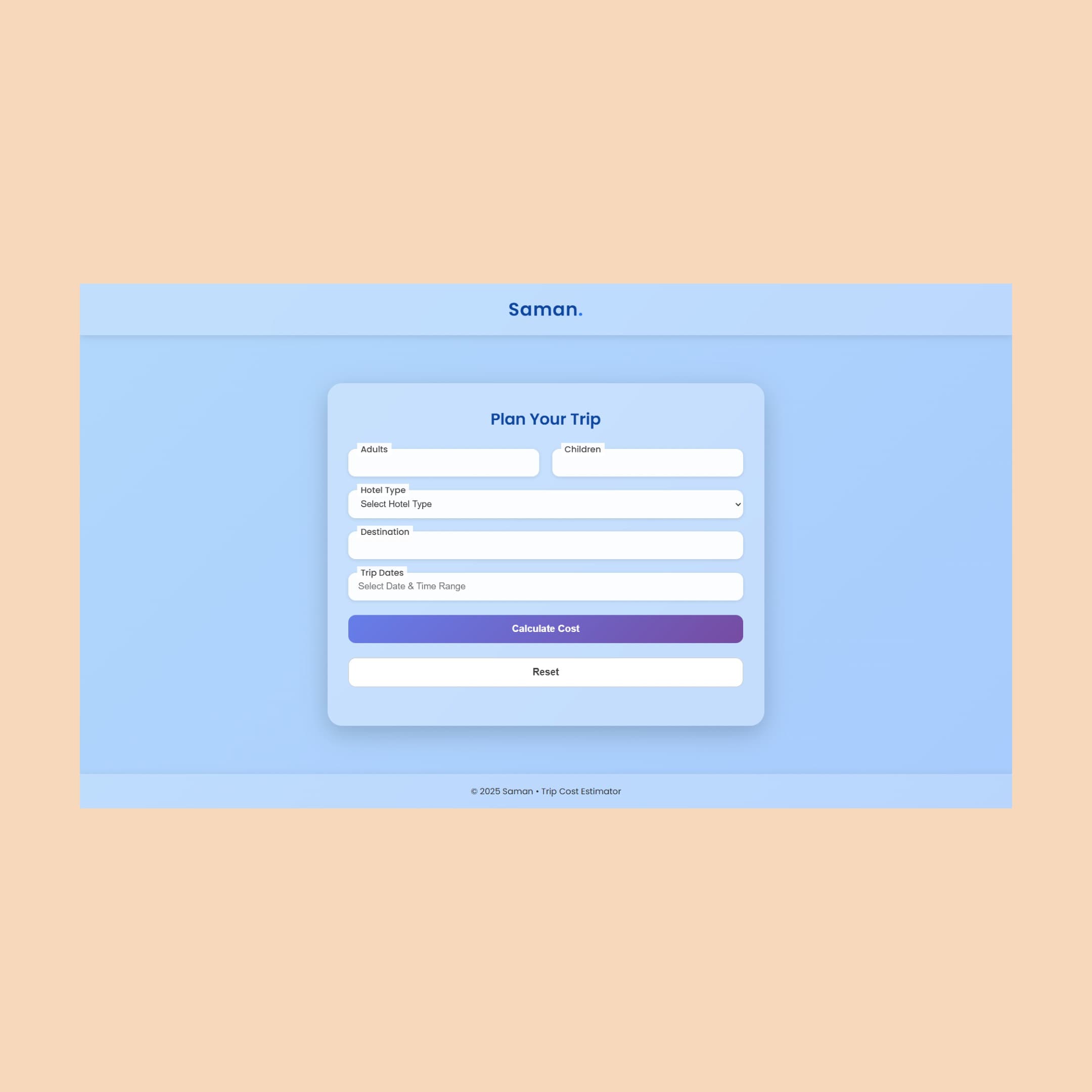 Travel AI Budget Calculator